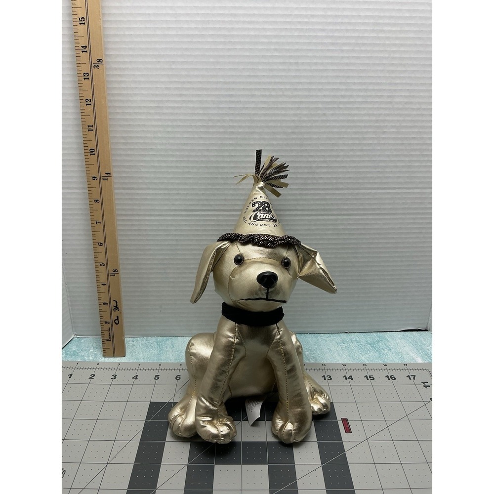 Raising Canes‎ Plush Dog Gold Limited Edition 28th Golden Birthday With Tag - Picture 2 of 8